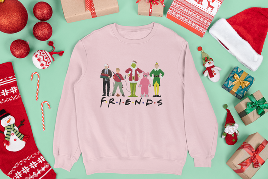 Christmas F-R-I-E-N-D-S Unisex Crewneck Sweatshirt