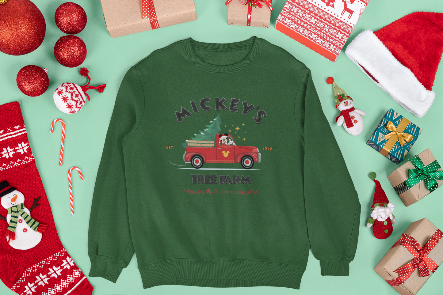 Mickey's Tree Farm Unisex Crewneck Sweatshirt