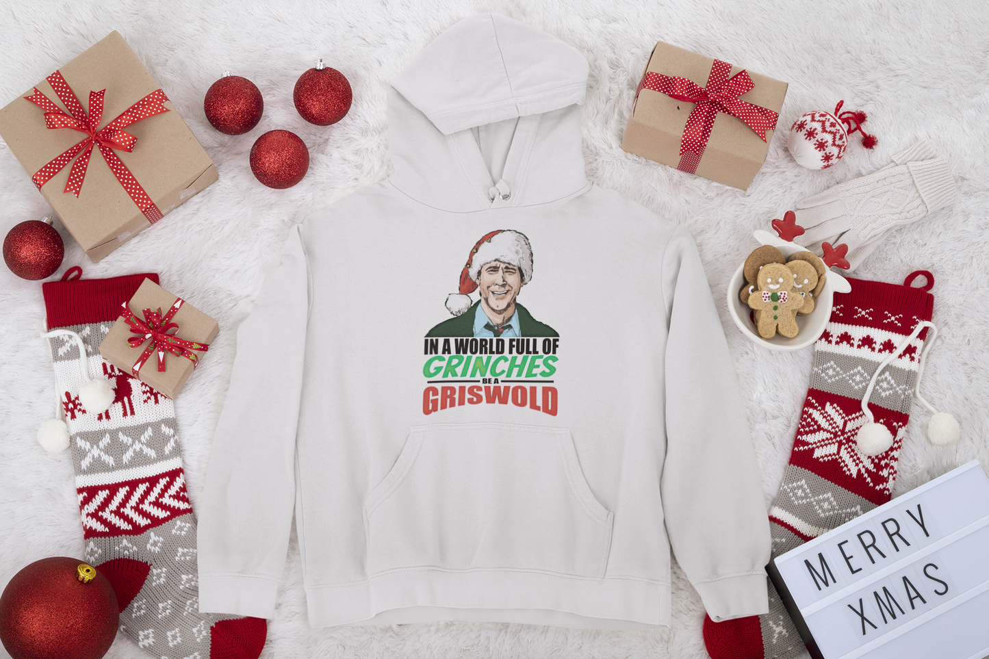 In a World Full of Grinches Be a Griswold Unisex Fleece Pullover Hooded Sweatshirt