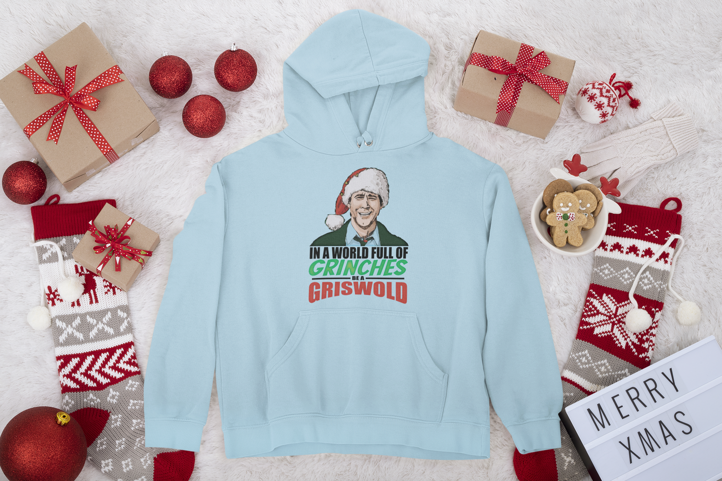 In a World Full of Grinches Be a Griswold Unisex Fleece Pullover Hooded Sweatshirt