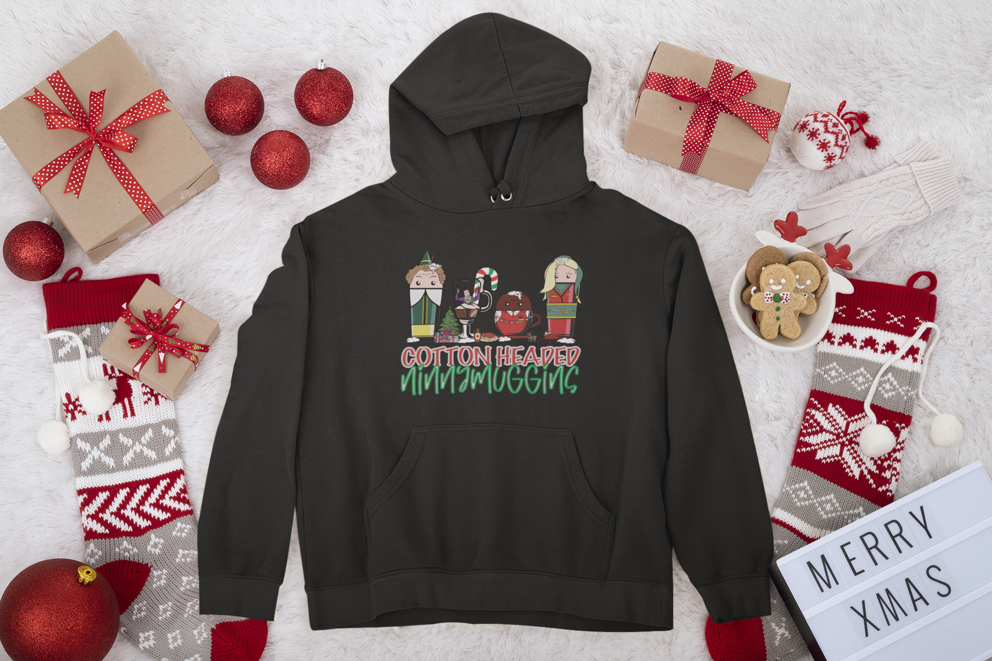 Cotton-Headed Ninnymuggins Coffee Unisex Fleece Pullover Hooded Sweatshirt