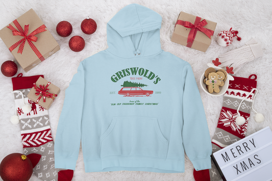 Griswold's Tree Farm Unisex Fleece Pullover Hooded Sweatshirt